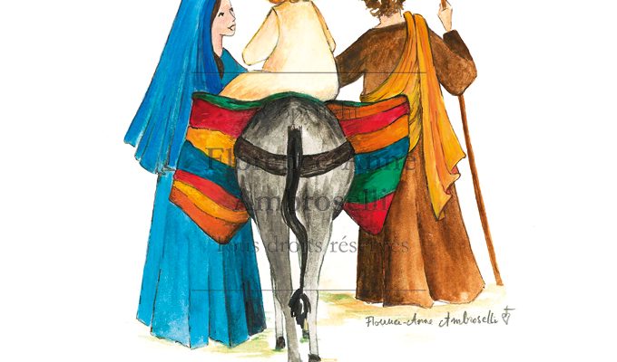 Illustration Sainte Famille en route