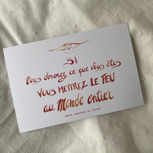 Illustration "DEVENEZ CE QUE VOUS ÊTES Catherine de Sienne