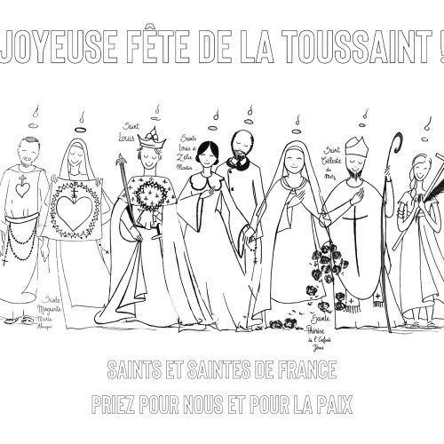 Coloriage pour la Toussaint à télécharger