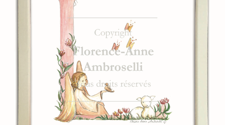 lettre o couleur rose illustr&eacute;e